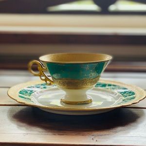 Jlmenau graf von henneberg porzellan teacup/saucer